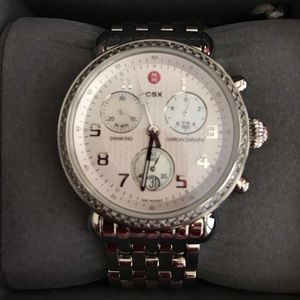 Brand New Michele Silver CSX Watch